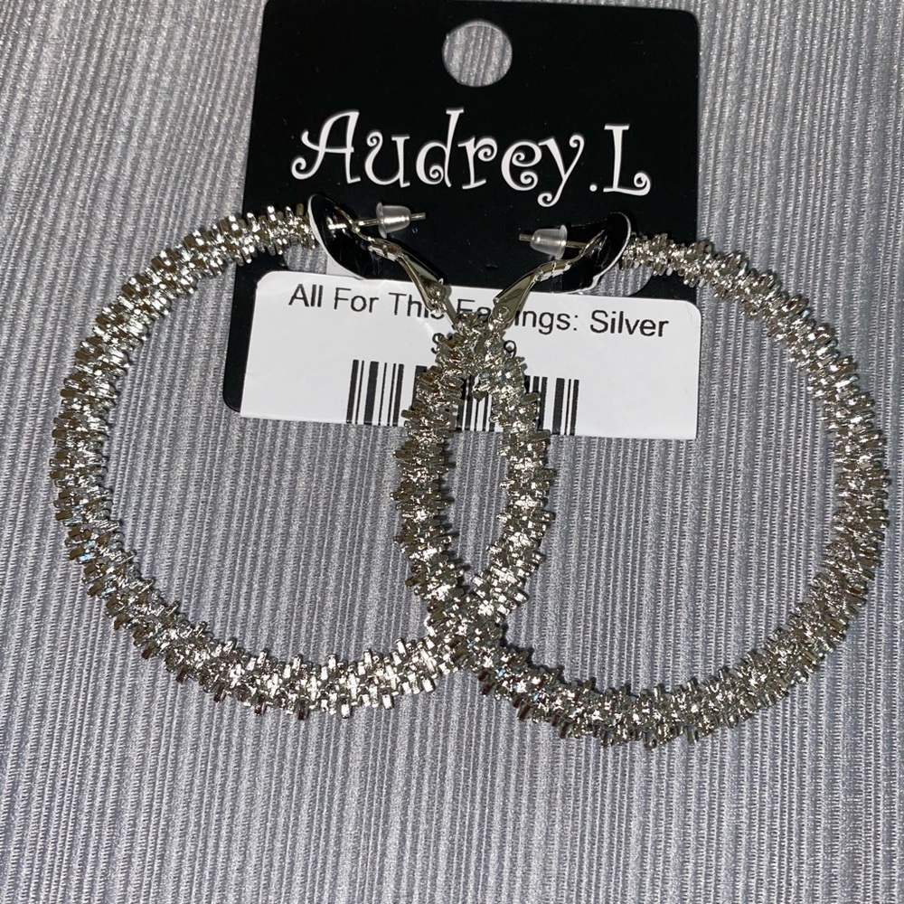Beautiful studded hoops